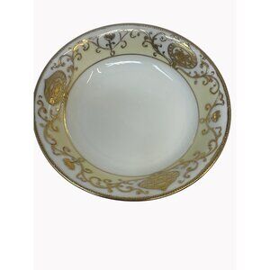 Nippon 5 1/4" Porcelain Dessert Bowl With Gold Christmas Ball Design